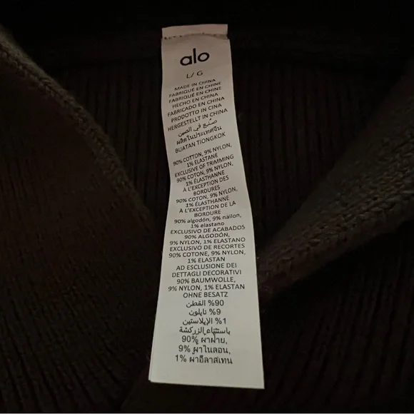 ALO YOGA | Mens | Scholar | Hooded Sweater | Espresso | Large | NWT - Picture 9 of 10